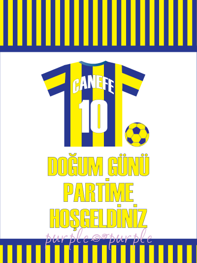 Canefe’nin Fenerbahçe temalı doğum günü süslemeleri